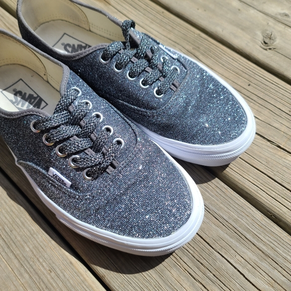 Vans Shoes - Silver Glitter Vans Womens Size 8.5